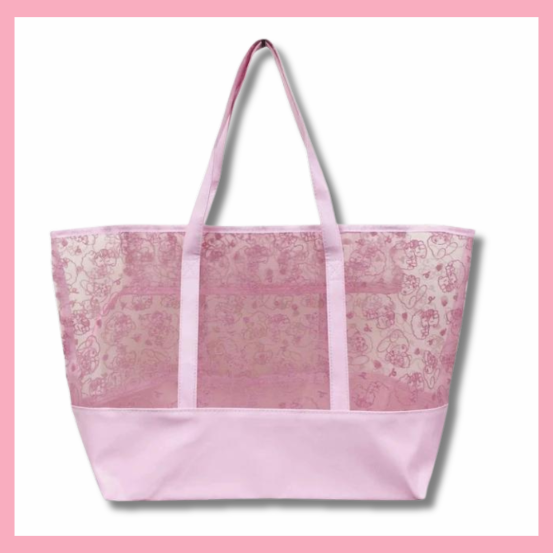 Japan Sanrio My melody pink mesh tote bag